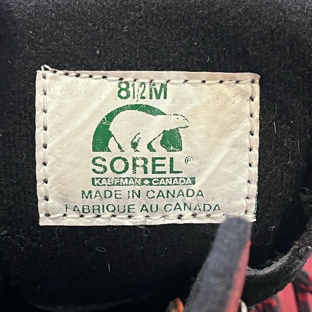 Vintage Sorel Harlow Red Leather Hiking Boots Womens size 8.5 - Picture 3 of 11